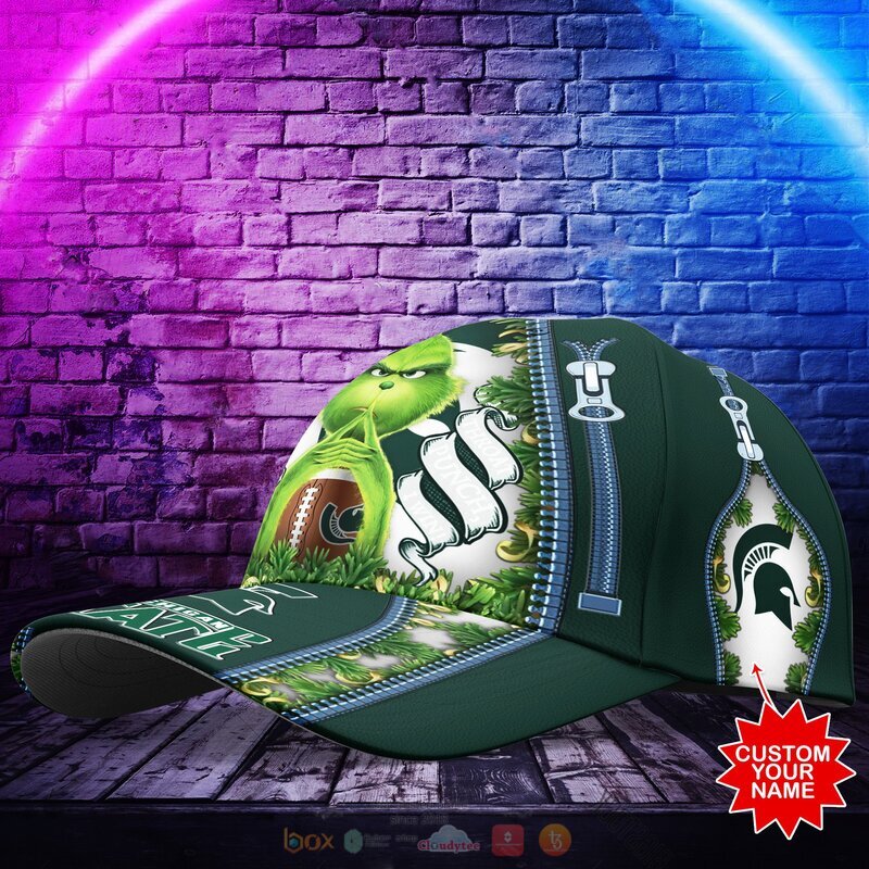 Personalized NCAA Michigan State Spartans The Grinch Cap 1