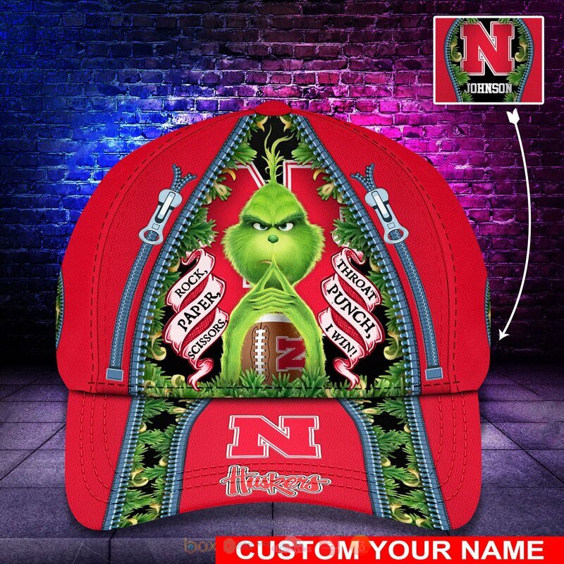 Personalized NCAA Nebraska Cornhuskers The Grinch Cap