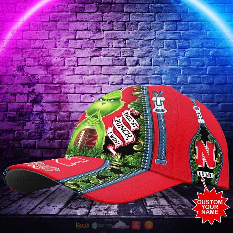 Personalized NCAA Nebraska Cornhuskers The Grinch Cap 1