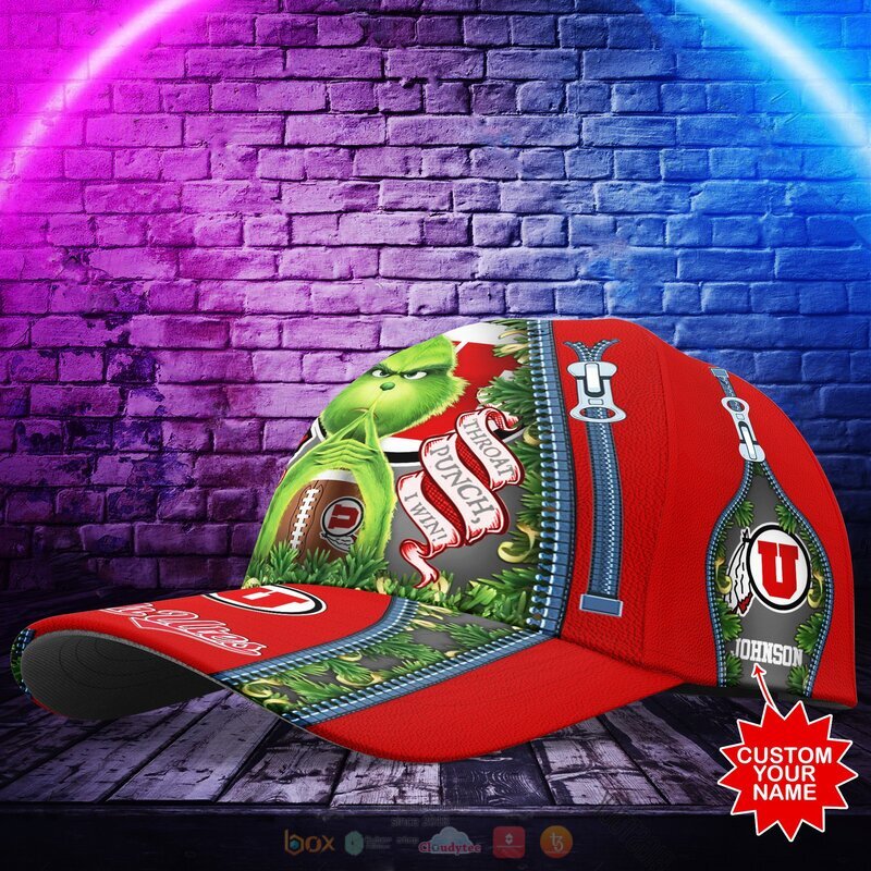 Personalized NCAA Utah Utes The Grinch Cap 1