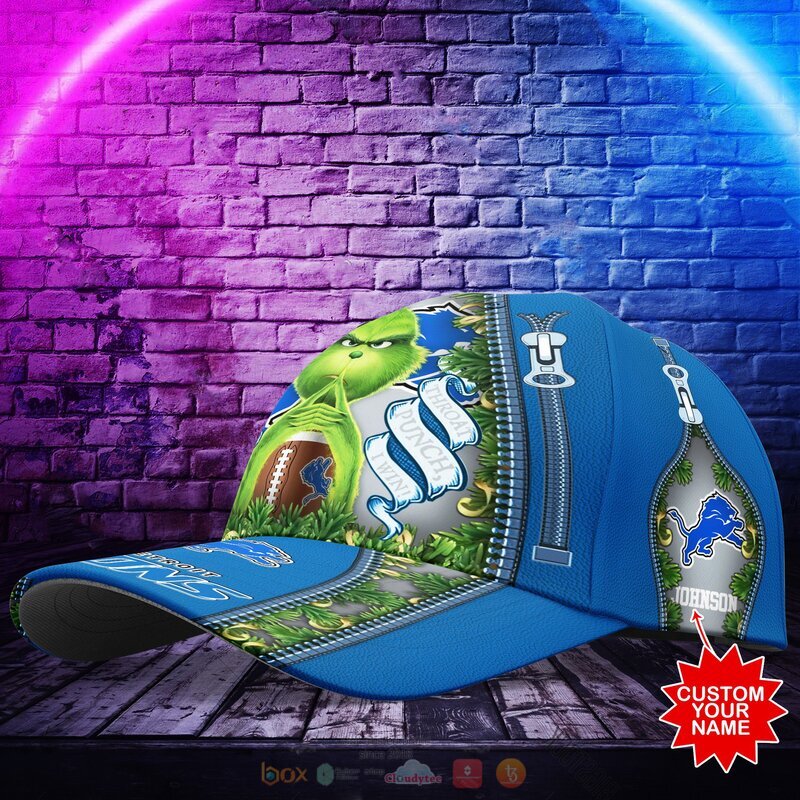 Personalized NFL Detroit Lions The Grinch Cap 1