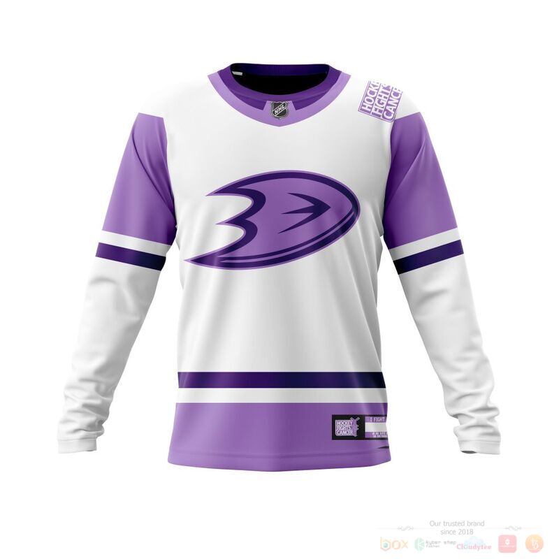 Personalized NHL Anaheim Ducks Fights Cancer 3d shirt hoodie 1 2 3 4