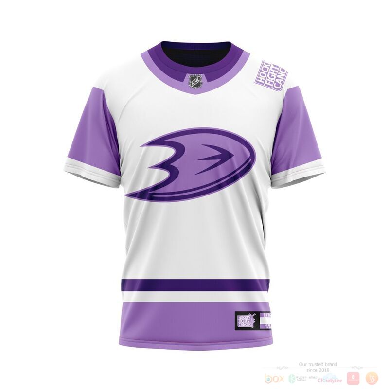 Personalized NHL Anaheim Ducks Fights Cancer 3d shirt hoodie 1 2 3 4 5 6