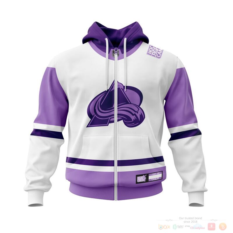 Personalized NHL Colorado Avalanche Fights Cancer 3d shirt hoodie 1