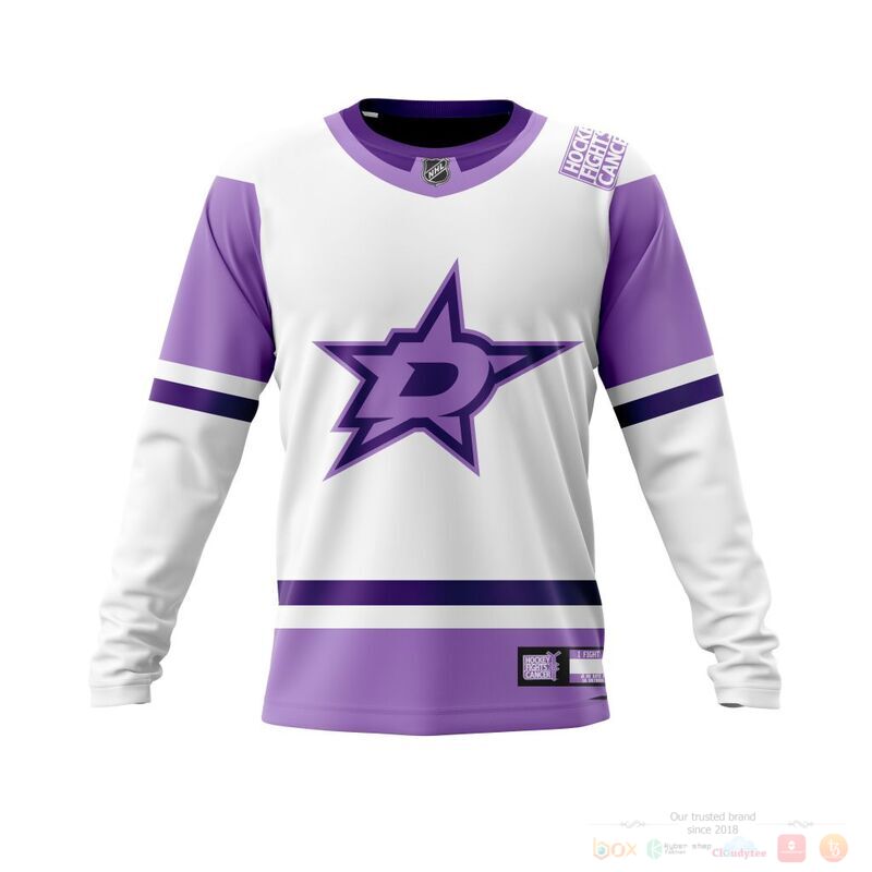 Personalized NHL Dallas Stars Fights Cancer 3d shirt hoodie 1 2 3 4