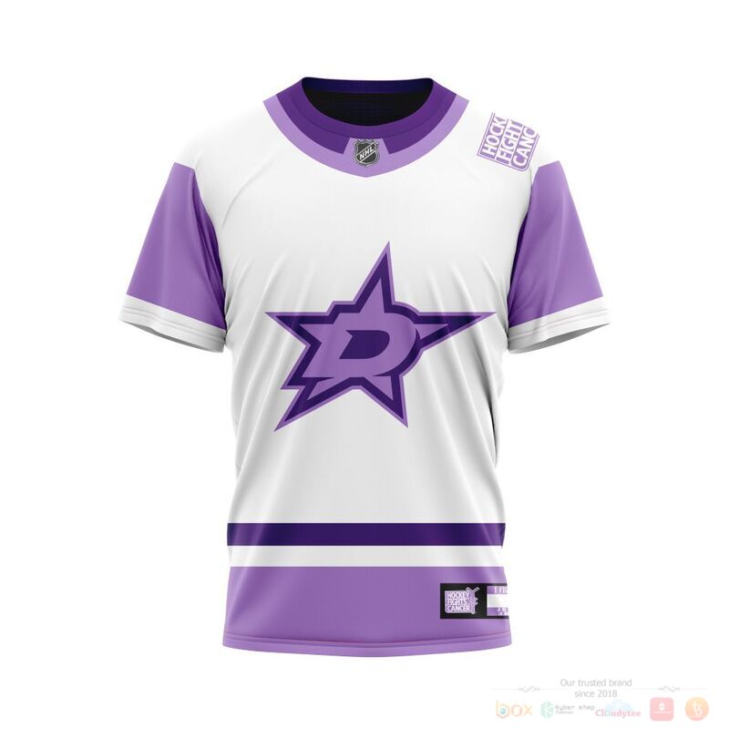 Personalized NHL Dallas Stars Fights Cancer 3d shirt hoodie 1 2 3 4 5 6