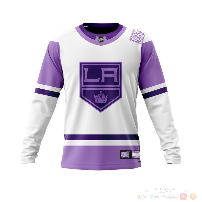 Personalized NHL Los Angeles Kings Fights Cancer 3d shirt hoodie 1 2 3 4