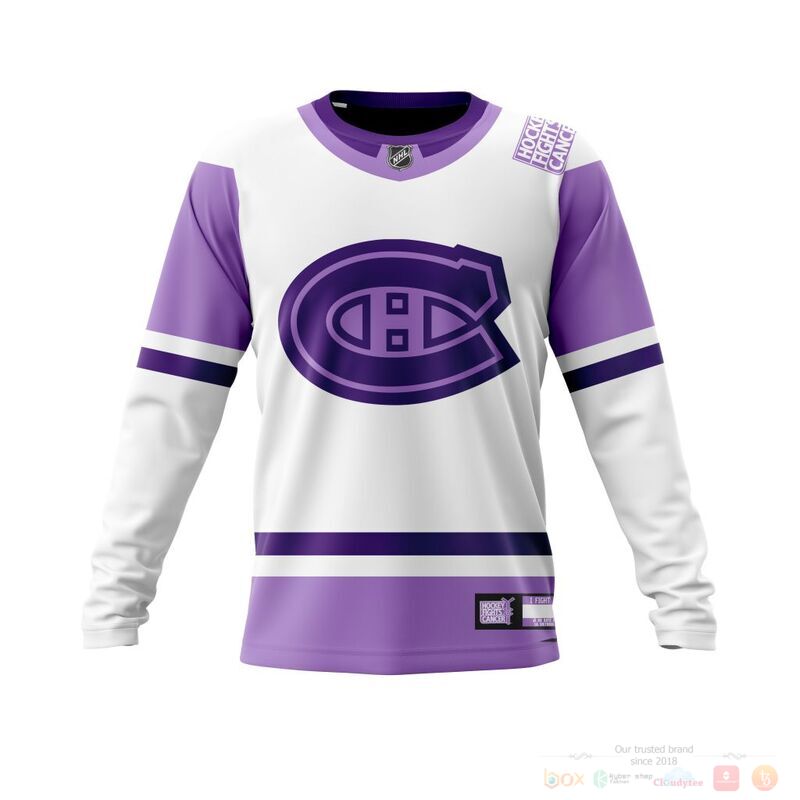 Personalized NHL Montreal Canadiens Fights Cancer 3d shirt hoodie 1 2 3 4