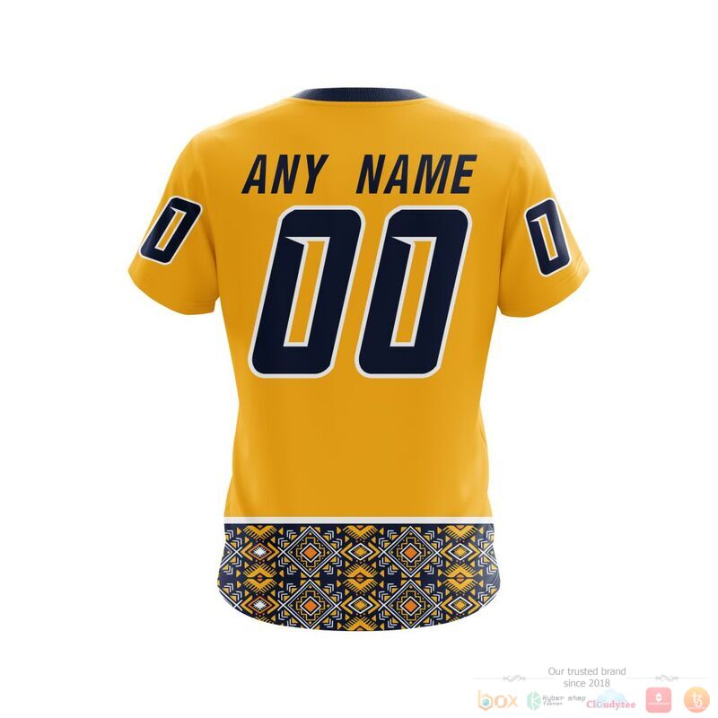 Personalized NHL Nashville Predators brocade pattern 3d shirt hoodie 1 2 3 4 5 6