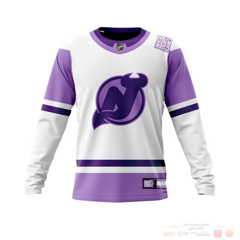 Personalized NHL New Jersey Devils Fights Cancer 3d shirt hoodie 1 2 3 4