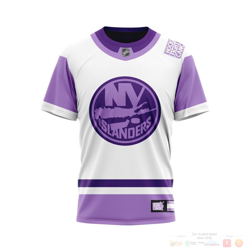 Personalized NHL New York Islanders Fights Cancer 3d shirt hoodie 1 2 3 4 5 6