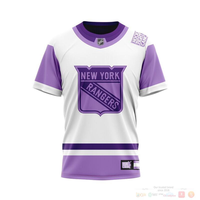 Personalized NHL New York Rangers Fights Cancer 3d shirt hoodie 1 2 3 4 5 6