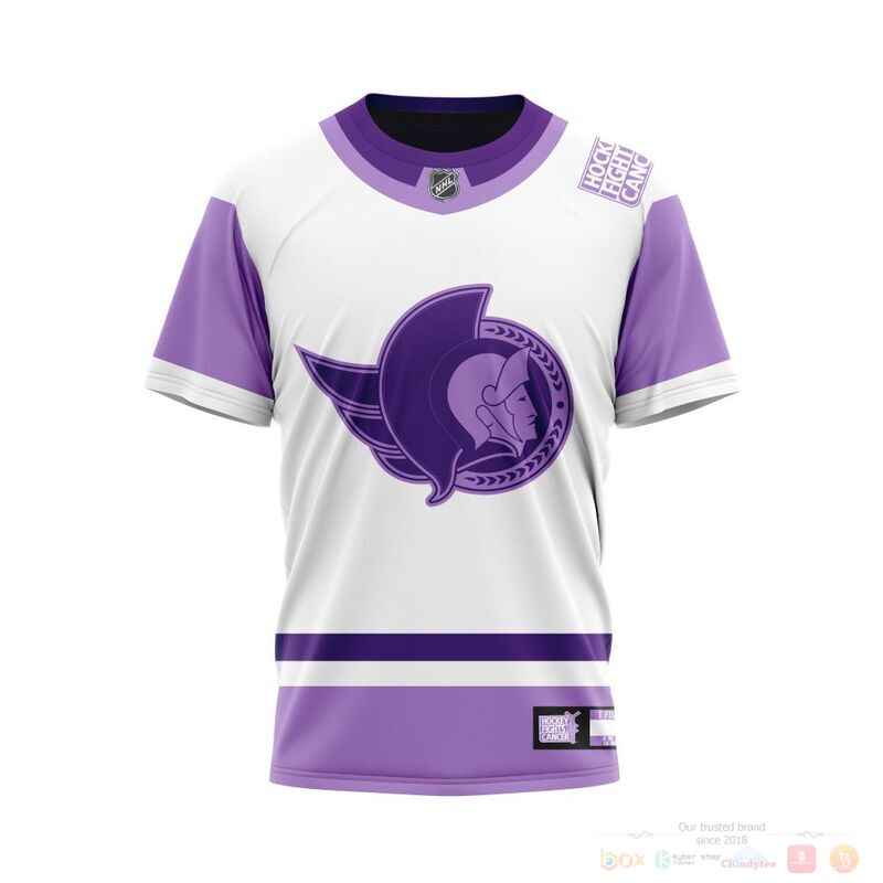 Personalized NHL Ottawa Senators Fights Cancer 3d shirt hoodie 1 2 3 4 5 6