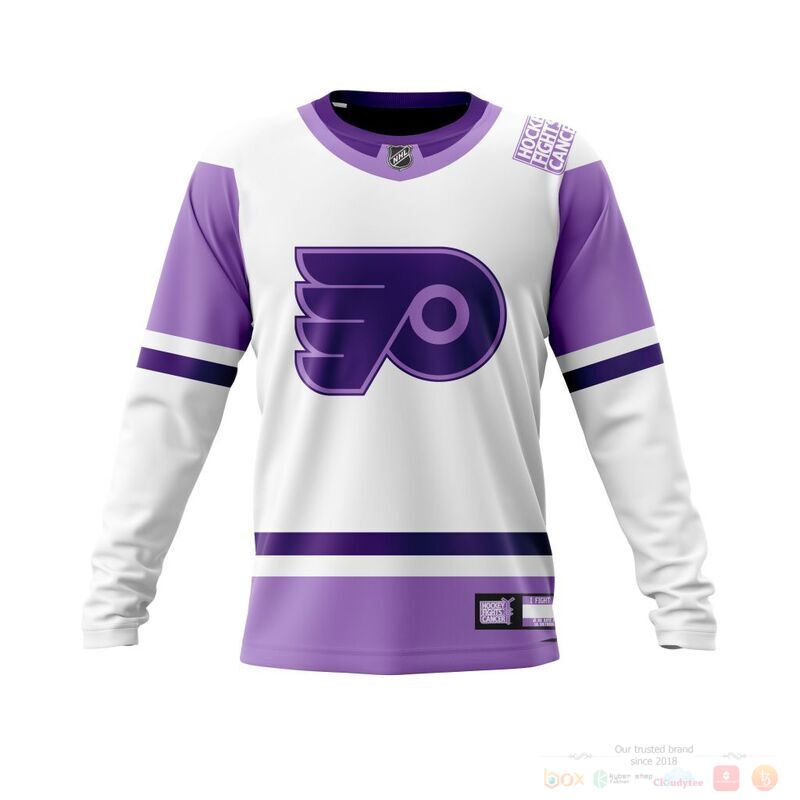 Personalized NHL Philadelphia Flyers Fights Cancer 3d shirt hoodie 1 2 3 4