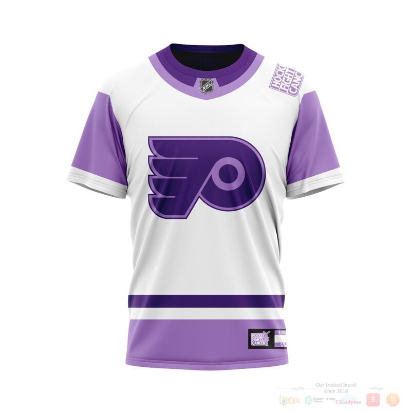 Personalized NHL Philadelphia Flyers Fights Cancer 3d shirt hoodie 1 2 3 4 5 6