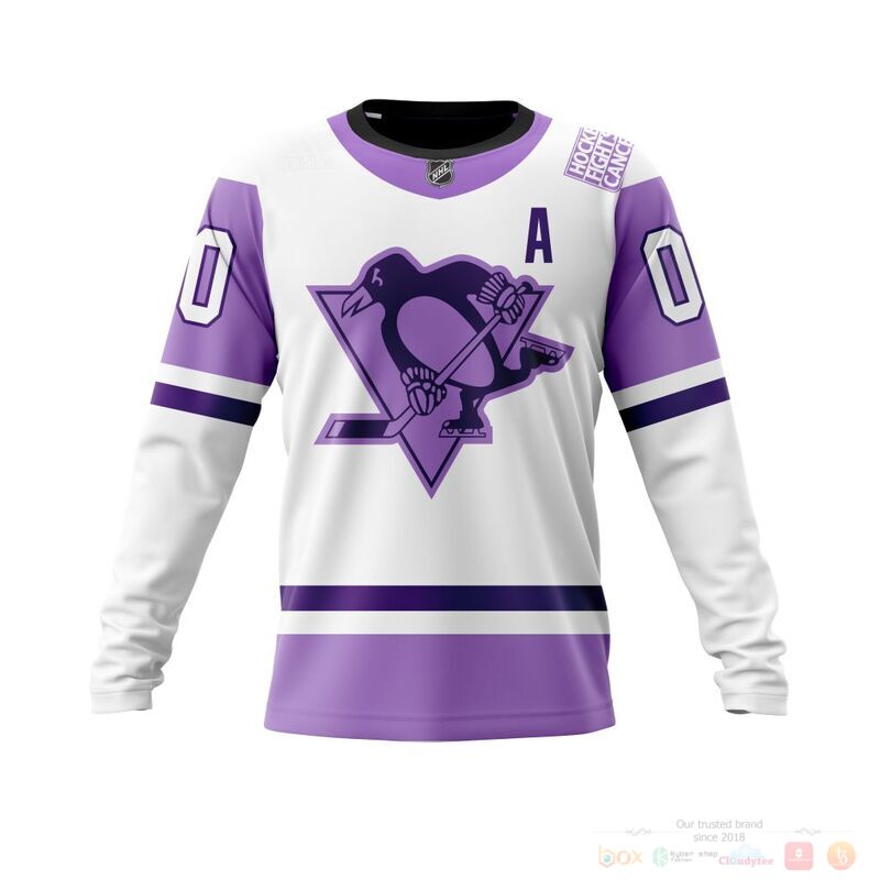 Personalized NHL Pittsburgh Penguins Fights Cancer 3d shirt hoodie 1 2 3 4