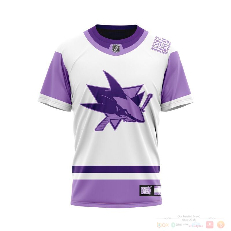 Personalized NHL San Jose Sharks Fights Cancer 3d shirt hoodie 1 2 3 4 5 6