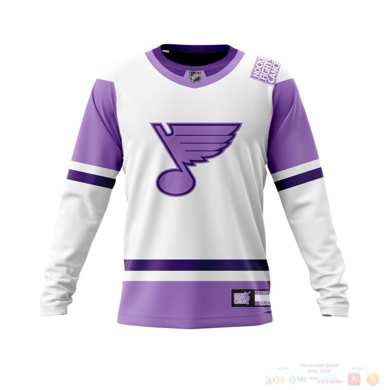 Personalized NHL St. Louis Blues Fights Cancer 3d shirt hoodie 1 2 3 4