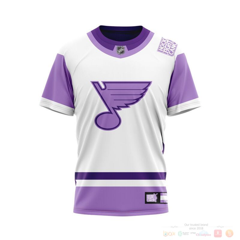 Personalized NHL St. Louis Blues Fights Cancer 3d shirt hoodie 1 2 3 4 5 6