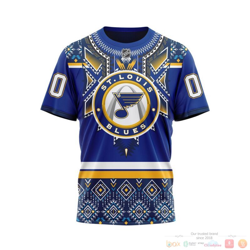 Personalized NHL St Louis Blues brocade pattern 3d shirt hoodie 1 2 3 4 5