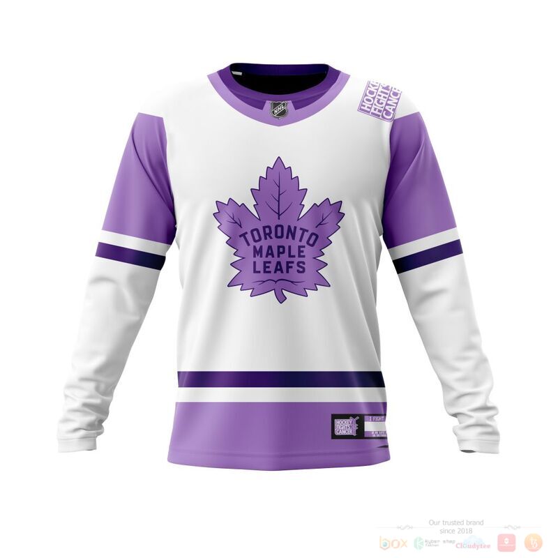 Personalized NHL Toronto Maple Leafs Fights Cancer 3d shirt hoodie 1 2 3 4