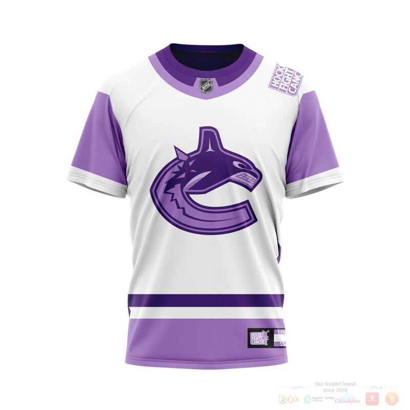 Personalized NHL Vancouver Canucks Fights Cancer 3d shirt hoodie 1 2 3 4 5 6
