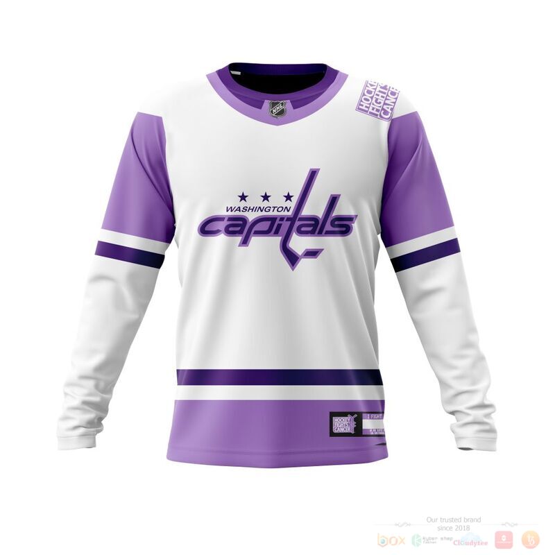 Personalized NHL Washington Capitals Fights Cancer 3d shirt hoodie 1 2 3 4