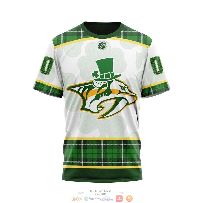 Personalized Nashville Predators NHL St Patrick Days 3d shirt hoodie 1 2 3 4 5
