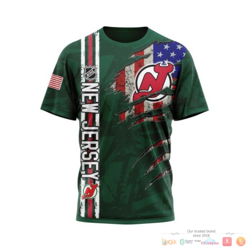 Personalized New Jersey Devils With American Flag 3d shirt hoodie 1 2 3 4 5