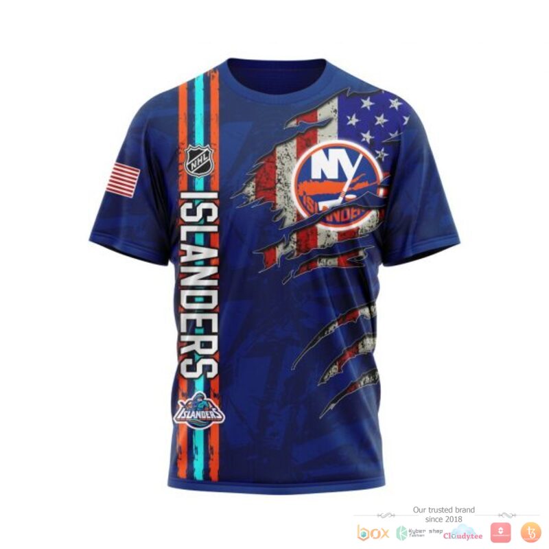 Personalized New York Islanders With American Flag 3d shirt hoodie 1 2 3 4 5