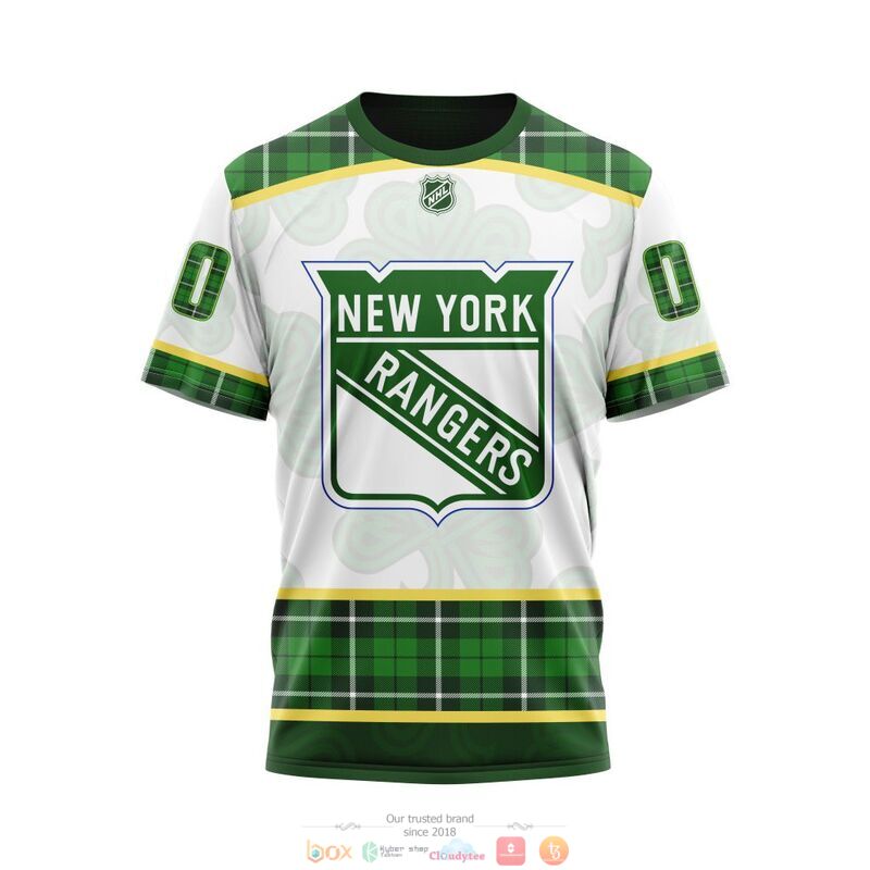 Personalized New York Rangers NHL St Patrick Days 3d shirt hoodie 1 2 3 4 5