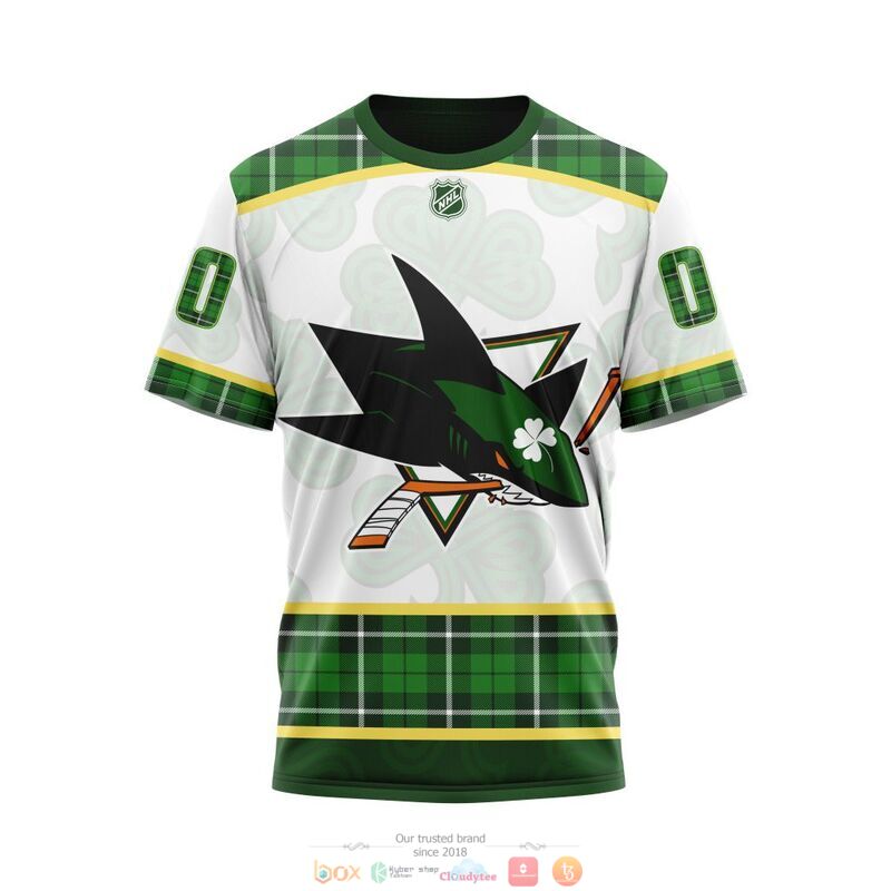 Personalized San Jose Sharks NHL St Patrick Days 3d shirt hoodie 1 2 3 4 5