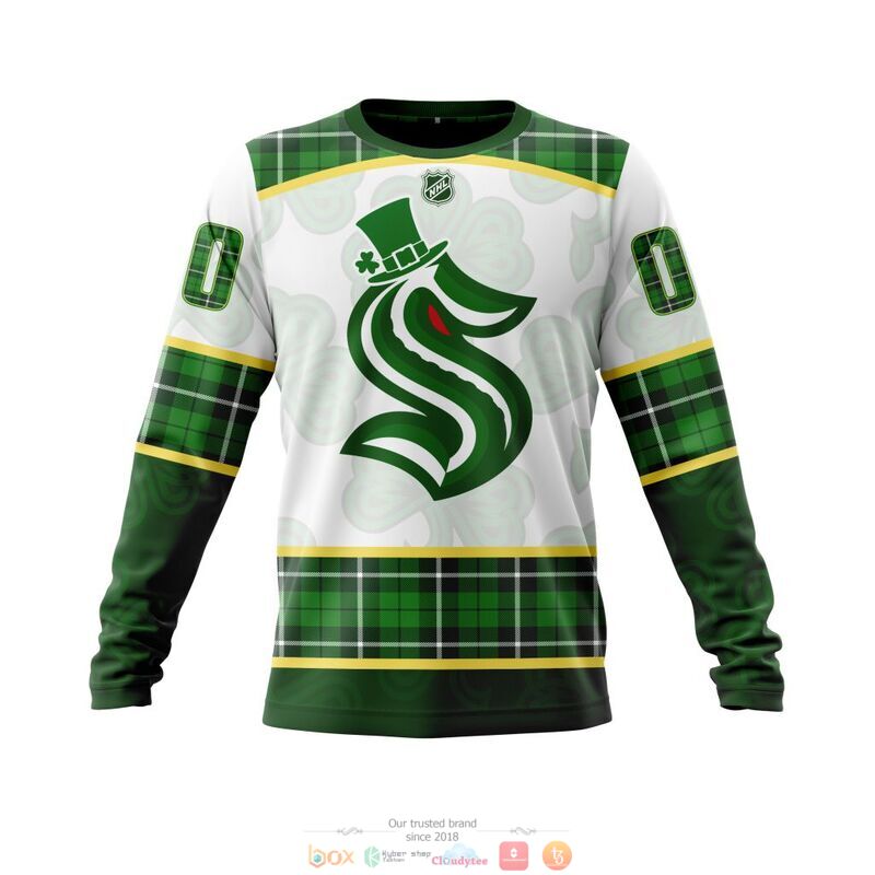 Personalized Seattle Kraken NHL St Patrick Days 3d shirt hoodie 1 2 3