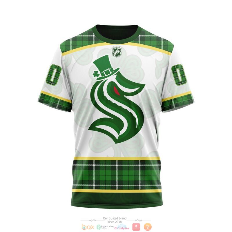 Personalized Seattle Kraken NHL St Patrick Days 3d shirt hoodie 1 2 3 4 5
