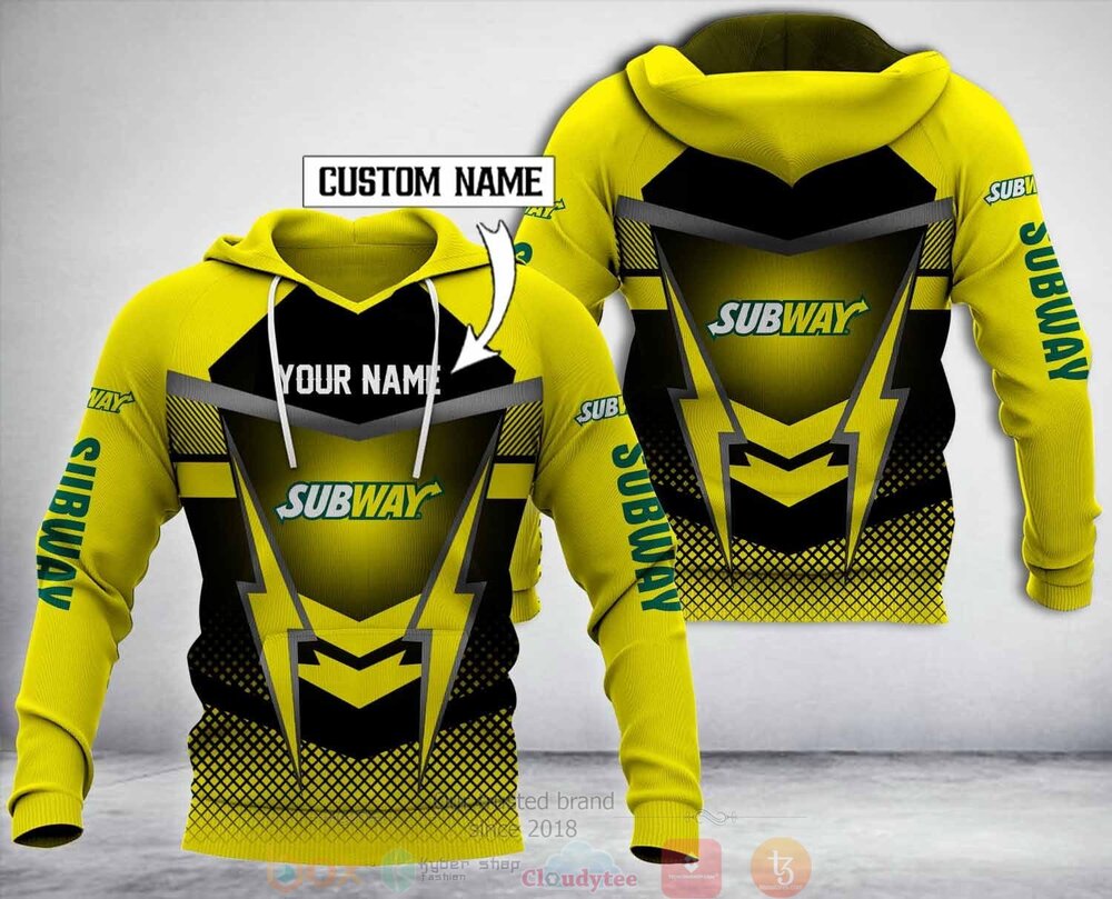 Personalized Subway 3D Fleece Hoodie Hoodie