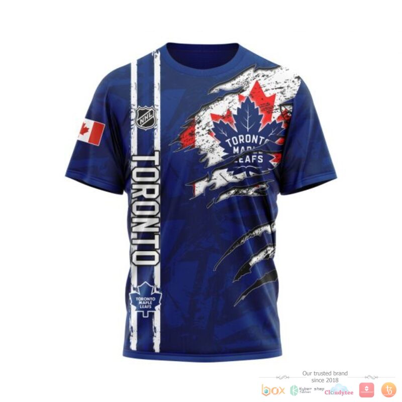 Personalized Toronto Maple Leafs With Canada Flag 3d shirt hoodie 1 2 3 4 5