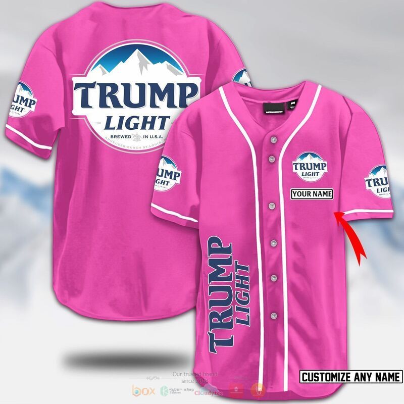 Personalized Trump light beer baseball jersey 1 2 3 4 5 6 7