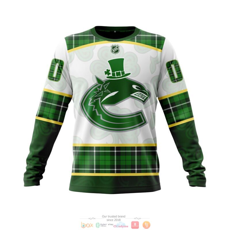 Personalized Vancouver Canucks NHL St Patrick Days 3d shirt hoodie 1 2 3