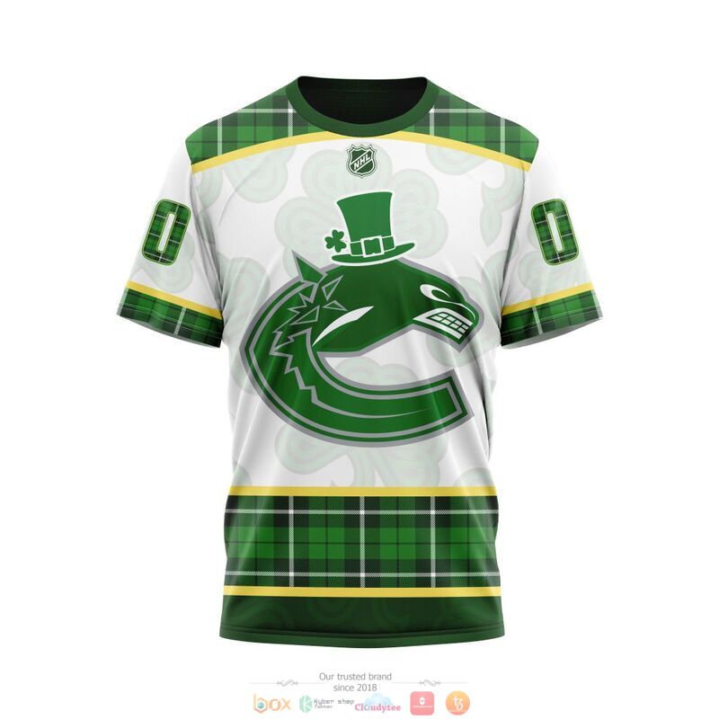 Personalized Vancouver Canucks NHL St Patrick Days 3d shirt hoodie 1 2 3 4 5