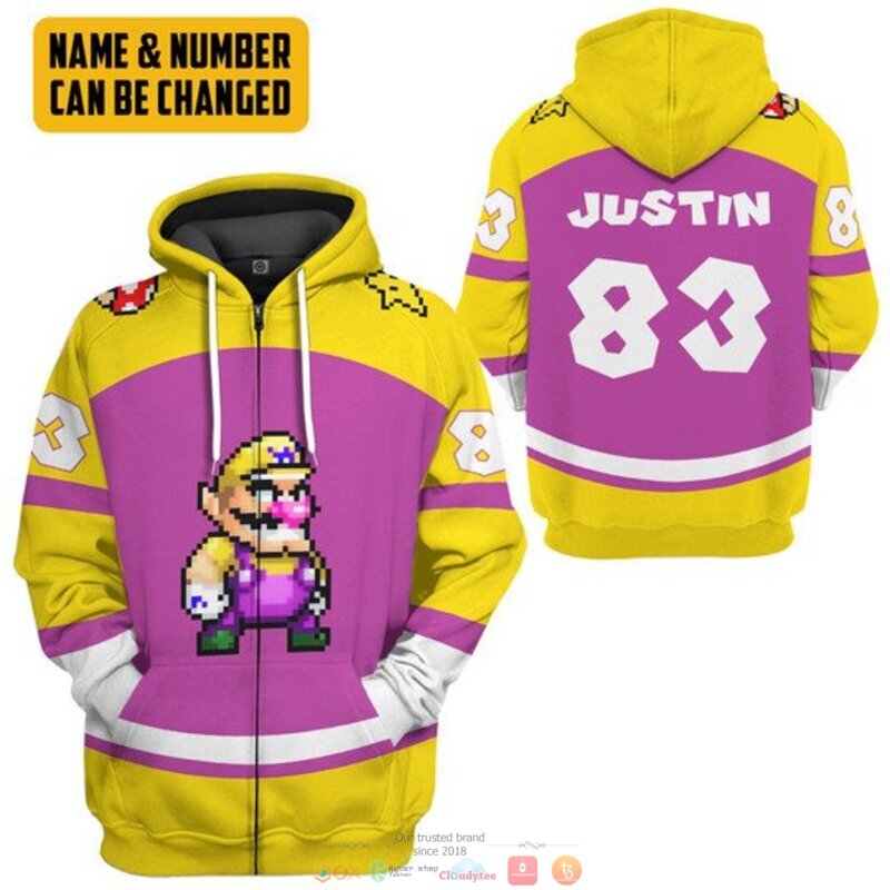 Personalized Wario custom 3d shirt hoodie 1 2 3 4 5 6 7
