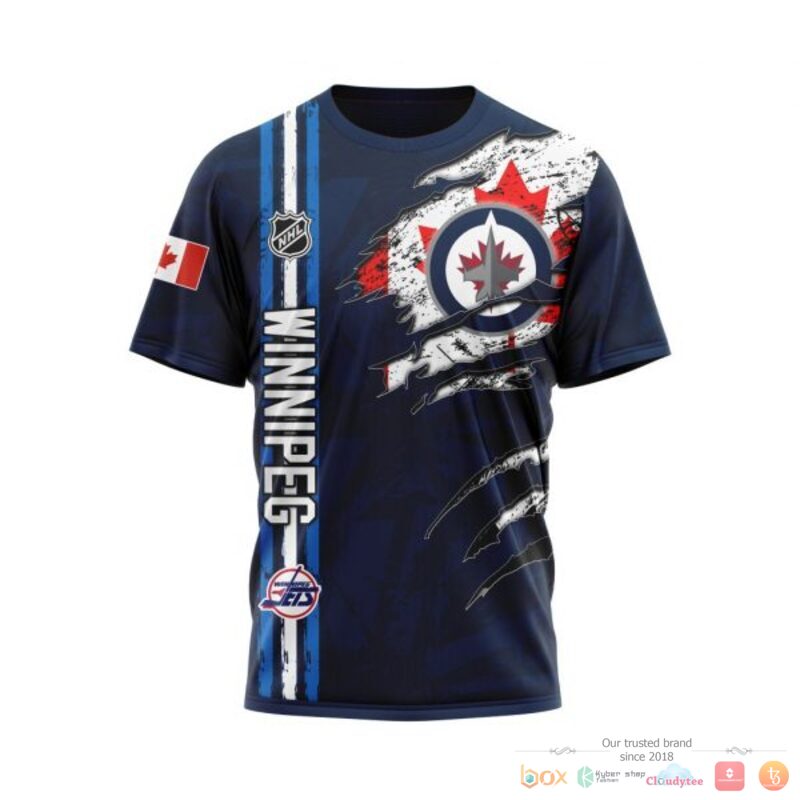 Personalized Winnipeg Jets With Canada Flag 3d shirt hoodie 1 2 3 4 5