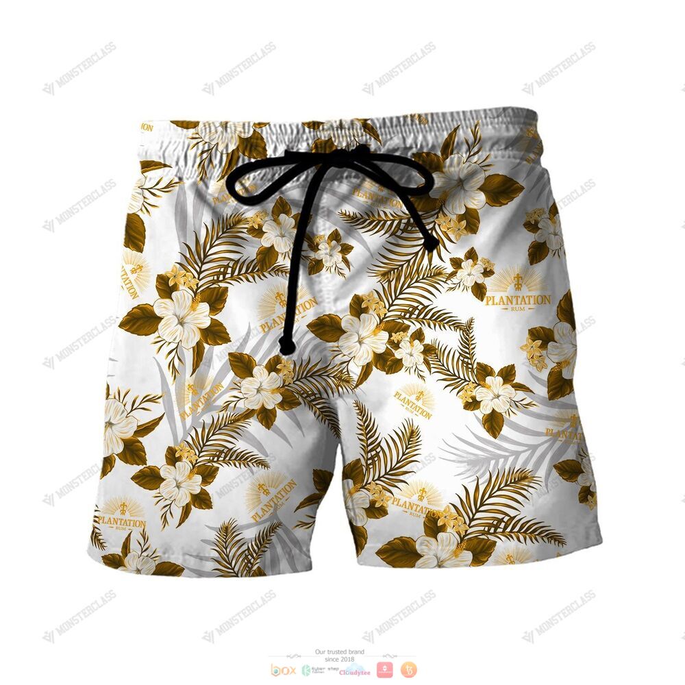 Plantation Rum Tropical Plant Hawaiian Shirt Shorts 1