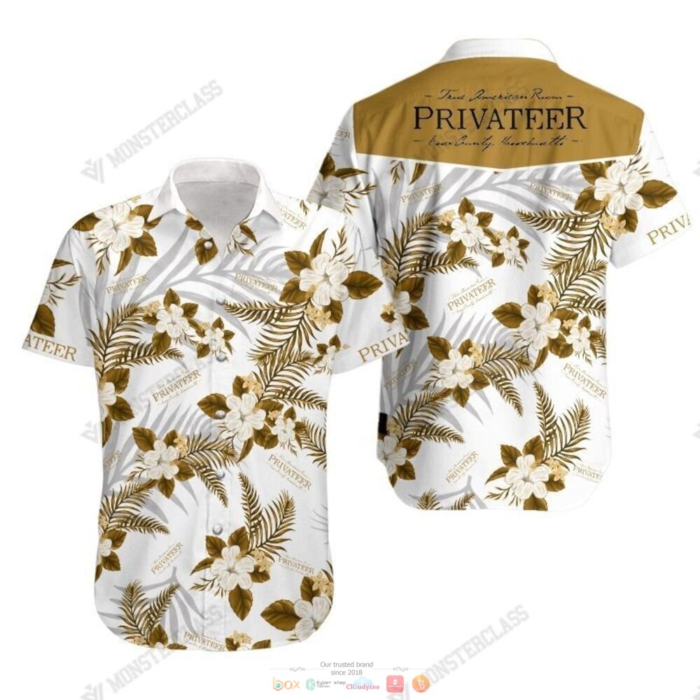 Privateer Yellow Tropical Plant Hawaiian Shirt Shorts