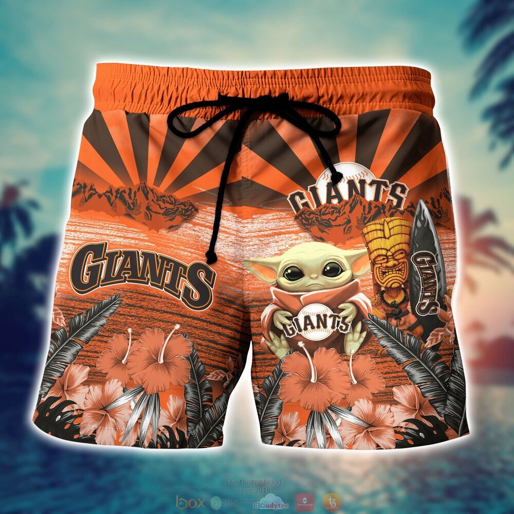 San Francisco Giants MLB Baby Yoda Hawaiian Shirt Shorts 1 2 3
