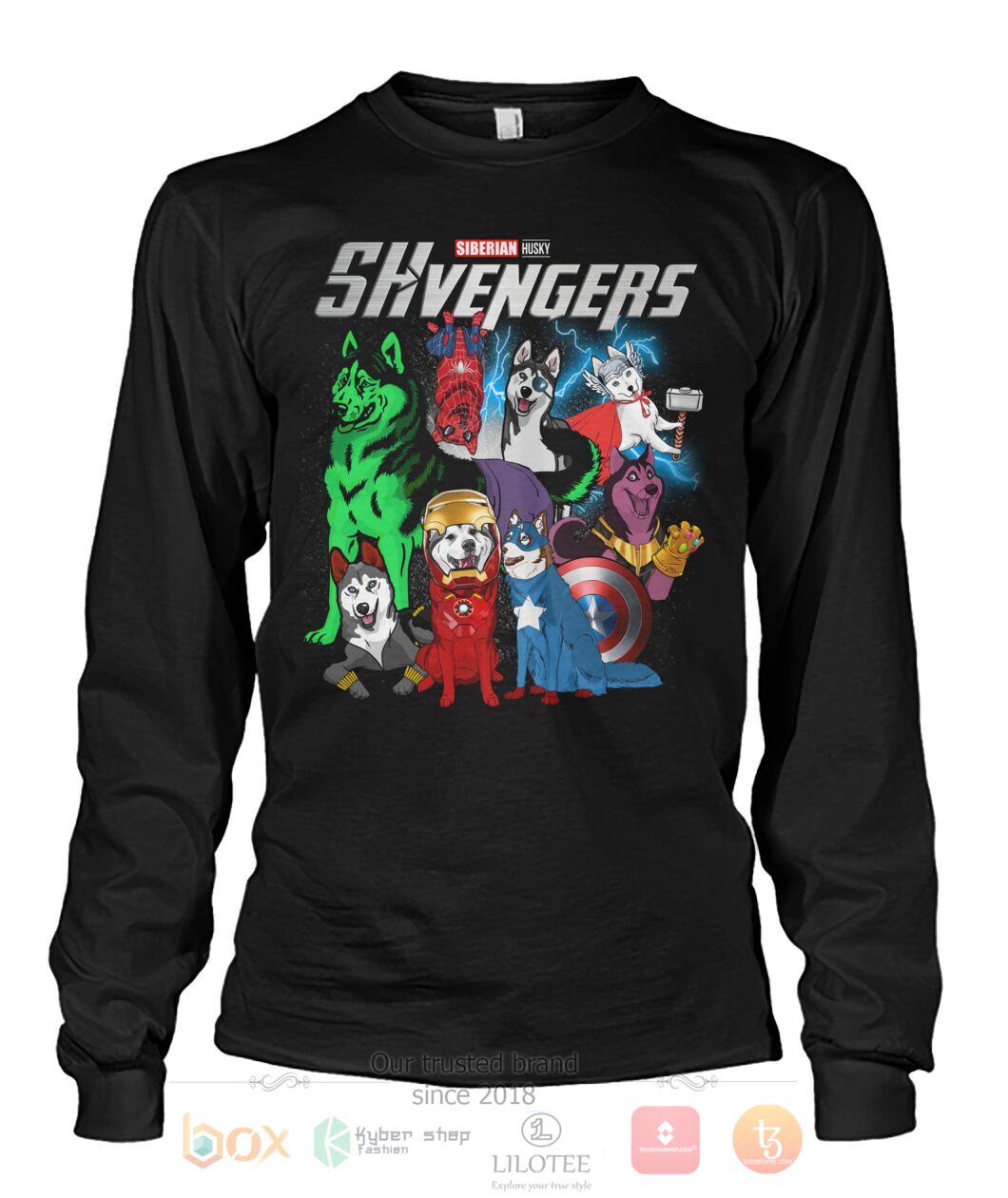 Siberian Husky Shvengers 3D Hoodie Shirt 1