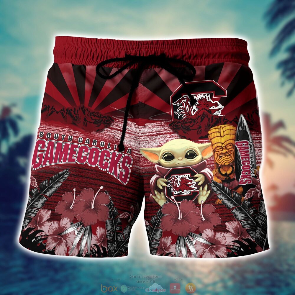 South Carolina Gamecocks NCAA Baby Yoda Hawaiian Shirt Shorts 1 2 3