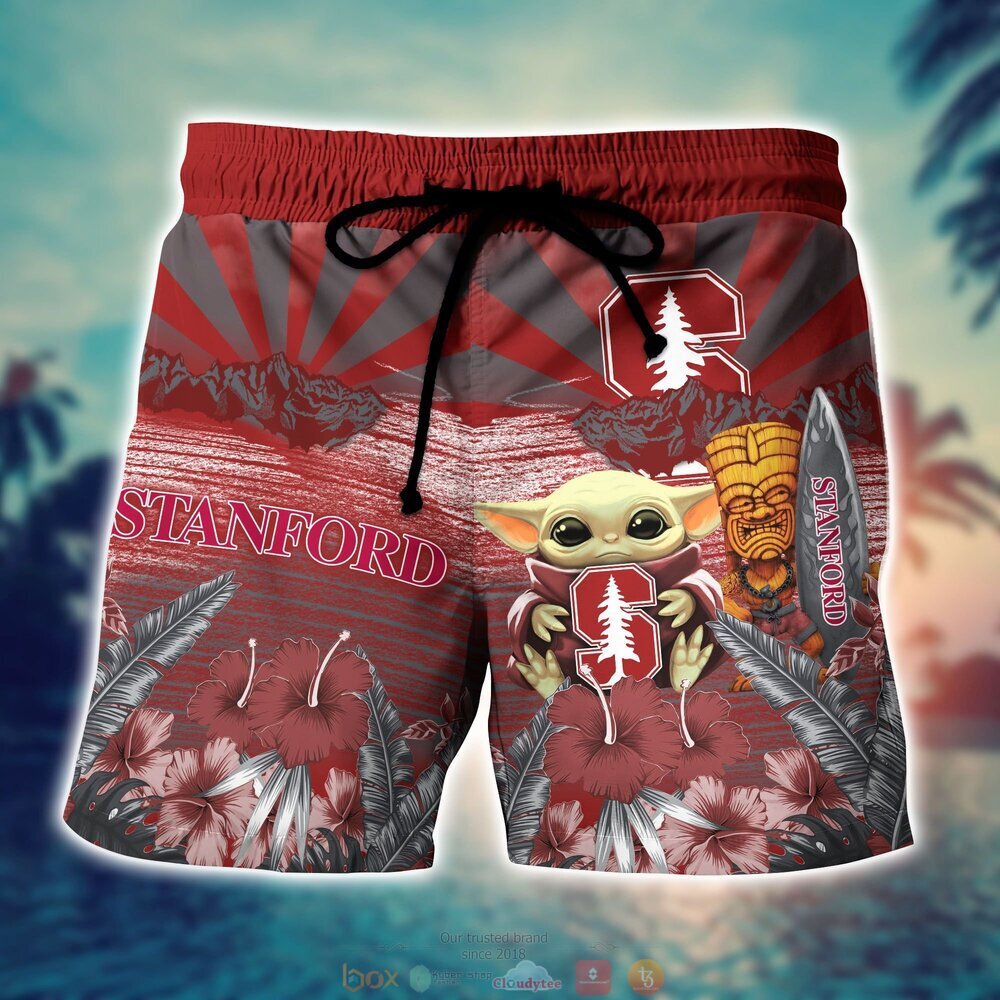 Stanford Cardinal NCAA Baby Yoda Hawaiian Shirt Shorts 1 2 3