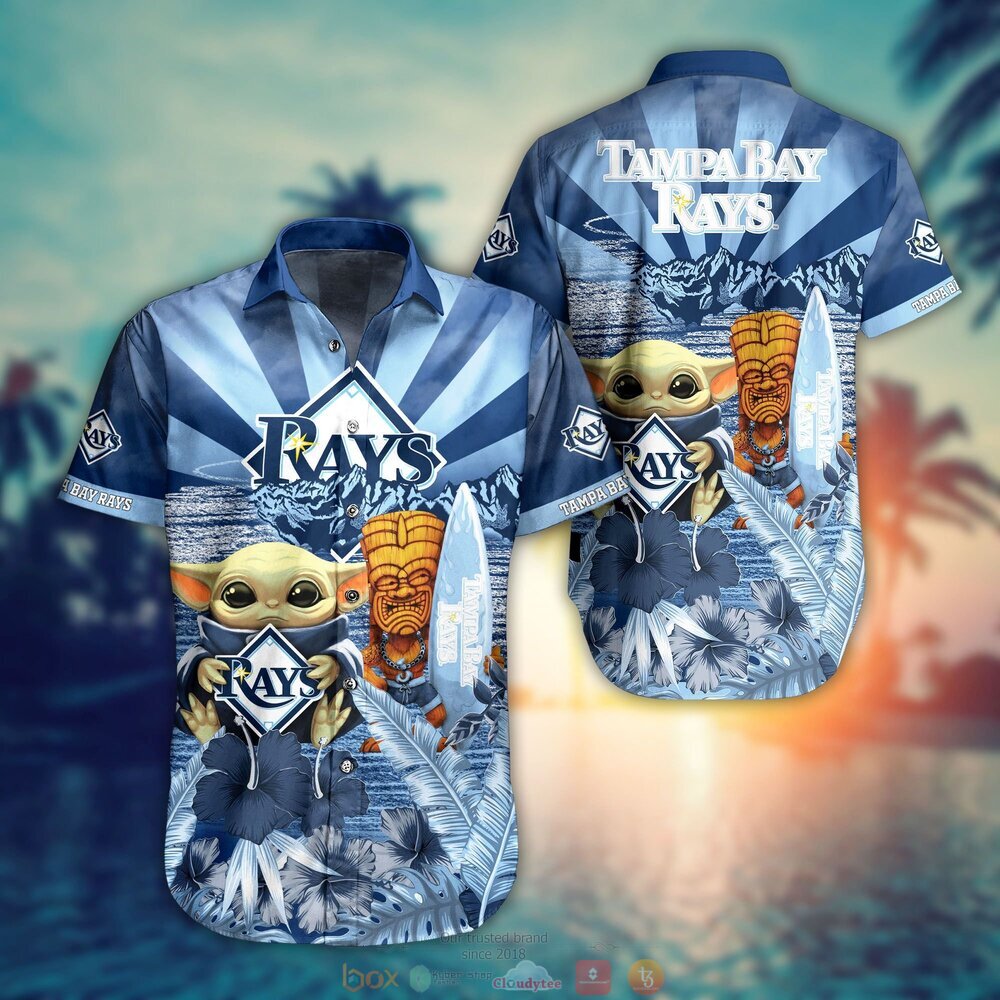 Tampa Bay Rays MLB Baby Yoda Hawaiian Shirt Shorts