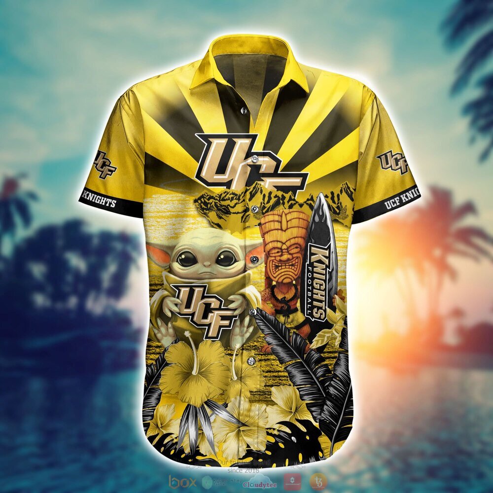 UCF Knights NCAA Baby Yoda Hawaiian Shirt Shorts 1