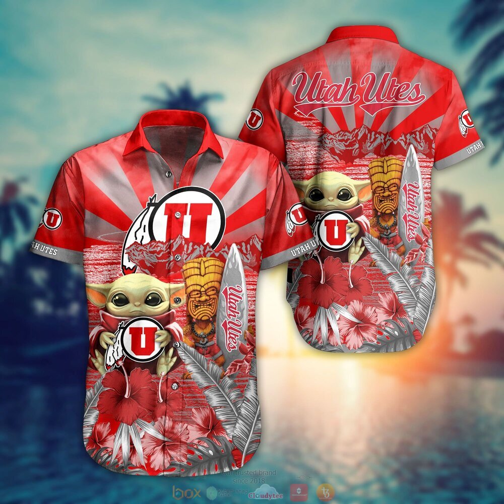 Utah Utes NCAA Baby Yoda Hawaiian Shirt Shorts